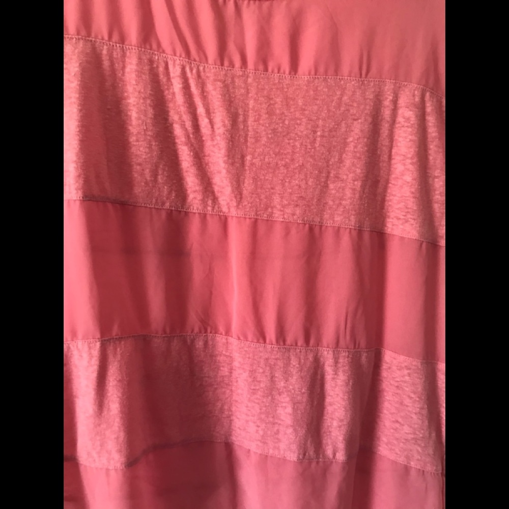 Forever 21 Barbie Pink Sheer/Solid Panel Short Sleeve Tee - Picture 14 of 15